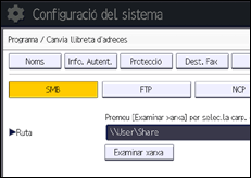 Il·lustració de pantalla del panell d'operacions