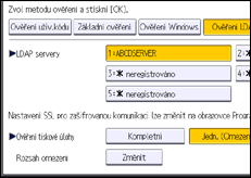 Ilustrace displeje ovládacího panelu