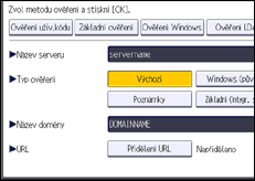 Ilustrace displeje ovládacího panelu