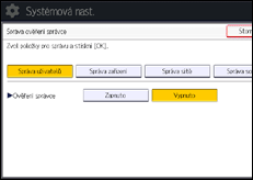 Ilustrace displeje ovládacího panelu