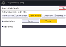 Ilustrace displeje ovládacího panelu