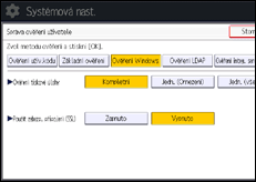 Ilustrace displeje ovládacího panelu