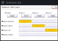 Ilustrace displeje ovládacího panelu