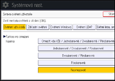 Ilustrace displeje ovládacího panelu