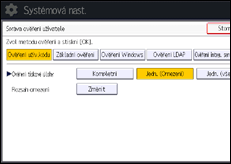 Ilustrace displeje ovládacího panelu