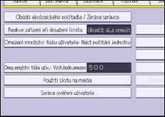 Ilustrace displeje ovládacího panelu