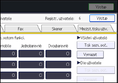 Ilustrace displeje ovládacího panelu