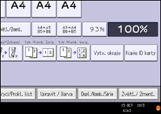 Ilustrace displeje ovládacího panelu