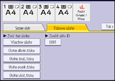 Ilustrace displeje ovládacího panelu