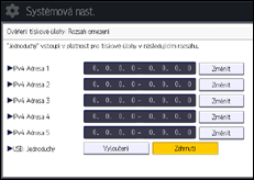 Ilustrace displeje ovládacího panelu