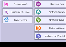 Ilustrace displeje ovládacího panelu