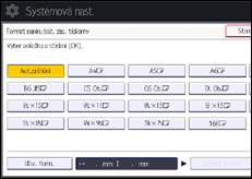 Ilustrace displeje ovládacího panelu