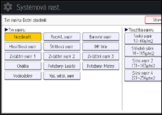 Ilustrace displeje ovládacího panelu