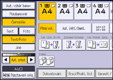 Ilustrace displeje ovládacího panelu