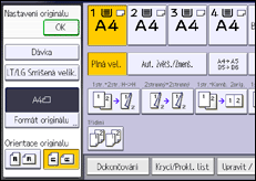 Ilustrace displeje ovládacího panelu