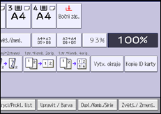 Ilustrace displeje ovládacího panelu