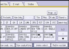 Ilustrace displeje ovládacího panelu