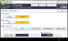 Ilustrace displeje ovládacího panelu
