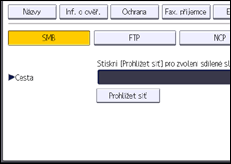 Ilustrace displeje ovládacího panelu