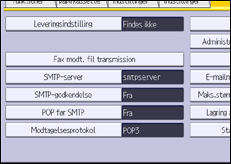 Illustration af skærmbilledet på betjeningspanelet