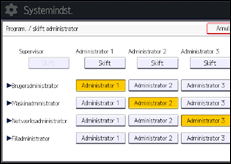 Illustration af displayet på betjeningspanelet