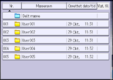 Illustration af skærmbilledet på betjeningspanelet