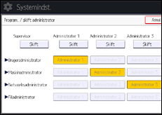 Illustration af skærmbilledet på betjeningspanelet
