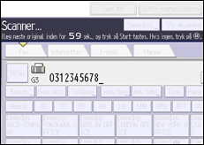Illustration af skærmbilledet på betjeningspanelet