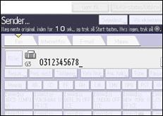 Illustration af skærmbilledet på betjeningspanelet