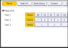 Illustration af skærmbilledet på betjeningspanelet