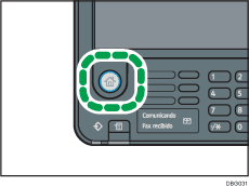 Ilustración de la tecla Inicio
