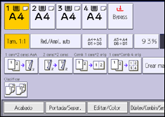 Ilustración de la pantalla panel de mandos