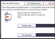 Ilustración de la pantalla panel de mandos
