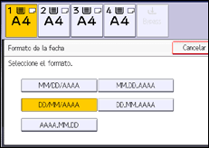 Ilustración de la pantalla panel de mandos