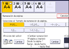 Ilustración de la pantalla panel de mandos