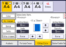Ilustración de la pantalla panel de mandos