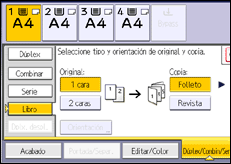 Ilustración de la pantalla panel de mandos