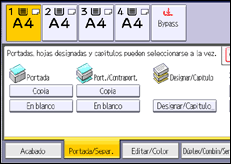 Ilustración de la pantalla panel de mandos
