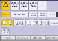Ilustración de la pantalla panel de mandos