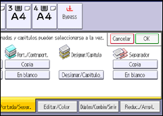 Ilustración de la pantalla panel de mandos