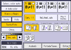 Ilustración del panel de operaciones