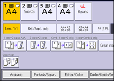 Ilustración de la pantalla panel de mandos