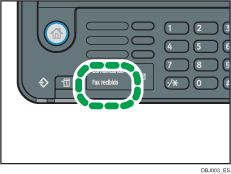 Ilustración del indicador de fax recibido