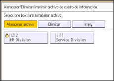 Ilustración de la pantalla panel de mandos