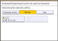 Ilustración de la pantalla panel de mandos