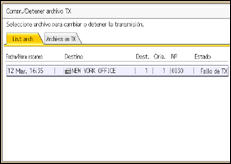 Ilustración de la pantalla panel de mandos