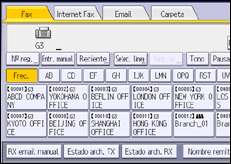 Ilustración de la pantalla panel de mandos