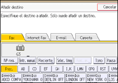 Ilustración de la pantalla panel de mandos