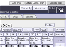 Ilustración de la pantalla panel de mandos