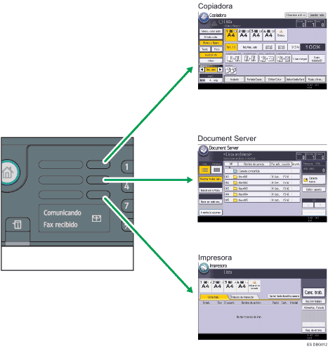Ilustración de cambio de modos